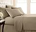Southshore Fine Living, Inc. 6-Piece Queen Sheet Set, 21-Inch Queen Deep Pocket Sheet Set, Full Elastic Fitted, Oversized Flat, 4 Pillow Cases, Machine Washable, Taupe Sheets