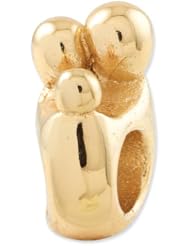 Sterling Silver Gold plated Reflections Family of 3 Bead