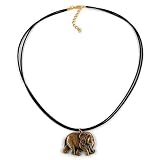 bijoux Collier grand éléphant laiton 50cm G00468 Image du produit