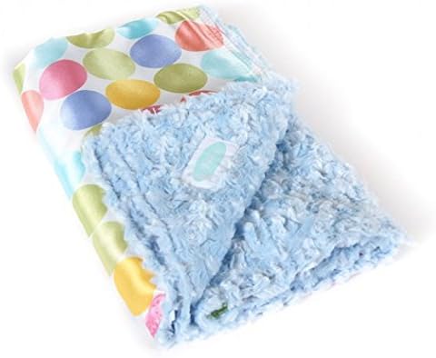 AllyZabba Pastel-Dot Blue Small Baby Blanket 16"x14"