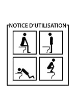 Ambiance Live Vinilo Decorativo Toilets Instructions Negro