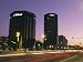 Twilight View of City Streets, Traffic and Buildings Photographic Poster Print, 24x18