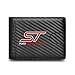ST Ford Performance Black Slim Real Leather Carbon Fiber Patterns RFID Blocking Bi-fold Wallet