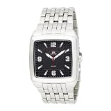U.S. Polo Assn. Men's US8424 Black Dial Silver-Tone Bracelet Watch