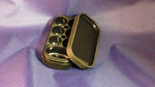 GNEXI Compartment Silicone Concentrate Container Non Stick Large Lego Oil Wax Cream Jar Dab 6+1 7 In 1 Solid & Multi Colors Slick, Black