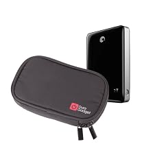 Duragadget Memory Foam External Hard Drive Carry Case for Seagate GoFlex Pro, Satellite and GoFlex for Mac - Black