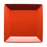 Waechtersbach Large Rimmed Square Plate, Set of 2, Cherry