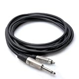 Hosa HPR-020 20-Feet 1/4-Inch Unbalanced TS Male to RCA Male Audio Cable