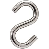 Crown Bolt 62667 3-Inch Stainless Steel S-Hook, Silver, 2-Pack