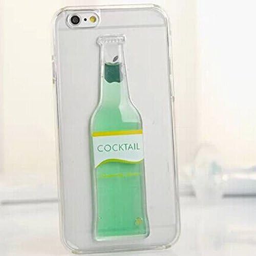iPhone 6 Case, VICI SKY® Liquid Case for iPhone 6, Cocktail Bottle Shape Hard Case for iPhone 6, Fashion Creative 3D Design Flowing Liquid for IPhone 6 4.7 Inch Screen (green)