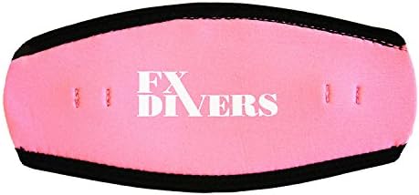 FX Divers Neo-Strap Neoprene and Velcro Mask with Strap Cover, Pink