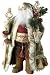 18" Elegant Standing Santa Claus Christmas Table Top Figure with Pinecones