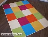 Kitchen & Housewares : Flash Multi Coloured Large Kids Rug 115cmx160cm