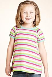 Pure Cotton Short Sleeve Striped T Shirt