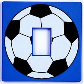 Boys Blue Football Light Switch Cover