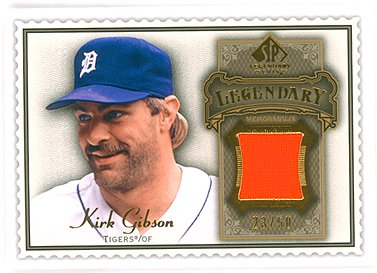 Kirk Gibson 2009 SP Legendary Cuts Jersey Serial #23/50