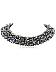 Panacea Grey Pearl and Hematite Statement Necklace, 18.5"