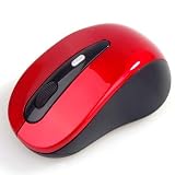 Cordless USB Receiver Wireless 2.4G Optical Mouse Vista - RED