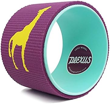 Plexus Yoga Wheel Raspberry Aqua 6" | Relieves Pain and Stress in your Back Hips Chest Shoulders | Great Back Opener | Won't Break Down like Foam Roller or Massage Roller | 5MM Extra Comfort Yoga Mat