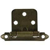 JR Products 70585 Antique Self Closing Flush Mount Hinge - Pack of 2