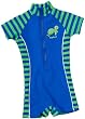 Playshoes Unisex - Baby Babybekleidung/ Badebekleidung UV-Schutz nach Standard 801 und Oeko-Tex Standard 100 Einteiler Schildkröte mit Streifen 460051, Gr. 62/68, Blau (791 blau/grün)