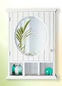 NEW ENGLAND - Mirrored Bathroom Wall Cabinet - White