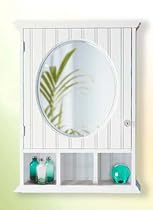 NEW ENGLAND - Mirrored Bathroom Wall Cabinet - White