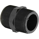 Banjo NIP150-SH Polypropylene Pipe Fitting, Short Nipple, Schedule 80, 1-1/2" NPT Male, 2-1/2" Length
