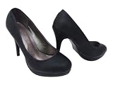 Escarpins femme à talons hauts simili cuir Noir 40