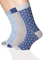 Pepe Jeans London Pack x 3 Calcetines Ivan (Azul / Gris / Azul Claro)