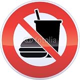 Wallmonkeys Peel and Stick Wall Decals - Panneau D'interdiction De La Junk Food (métal Détouré) - 24