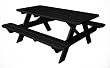 Recycled Earth-Friendly Park Lane Outdoor Patio Picnic Table - Black
