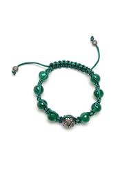 Silver Sterling 3.21ct Diamond Macrame Beaded Bracelet Hand Crafted Jewelry
