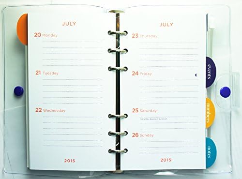 2015 MOROCCAN BORDERS DESIGN Vinyl Organizer Weekly Engagement Calendar/Planner (18-month Planner Covering July 2014 - Dec 2015)