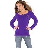 Touch by Alyssa Milano Minnesota Vikings Women's Sideline Henley Top XXX Large