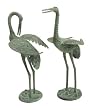 Preening Crane Pair Statuary