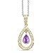 Twin Pear Shaped Diamond Pendant In 18K Yellow title=
