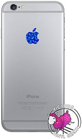 Shiny Blue Sparkles Color Changer for Apple iPhone 6 Logo Vinyl Sticker Decal Sparkly Glitter