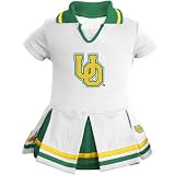 Oregon Ducks White Toddler One Piece Cheerleader Dress