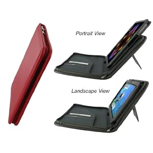 rooCASE Executive Portfolio (Red) Leather Case Cover