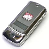 Verizon Alltel CDMA Motorola Krzr K1m Premium Transparent Clear Crystal Snap On Case Cover with Removable Ratcheting Belt Clip