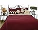 Microfiber California King Comforter Set, Burgundy / Khaki