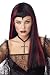 Long Black and Burgundy Vampire Girl Wig