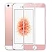 SUPTMAX iPhone SE Screen Protector, iPhone SE 5S Glass Screen Protector Edge to Edge [9H Hardness][Scratch-Resistant] Apple iPhone SE/5/5S/5C Tempered Glass (iPhone SE, Rose Gold)
