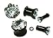 Prong Setting Black Titanium with Clear CZ Plugs 12mm - Sold In Pairs
