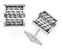 Sterling Silver Bamboo Weave Cuff Links by Lois Hill