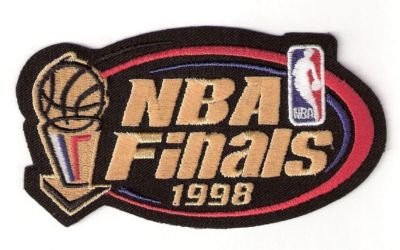 1998 NBA FINALS TROPHY PATCH JERSEY LOGO CHICAGO BULLS
