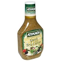 Athenos Mediterranean Greek with Feta Cheese, 24-Ounce Bottles (Pack of 6)