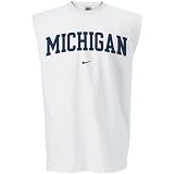 Nike Michigan Wolverines White College Classic Sleeveless T-shirt