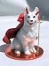 German Shepherd Little Devil Dog Figurine - White